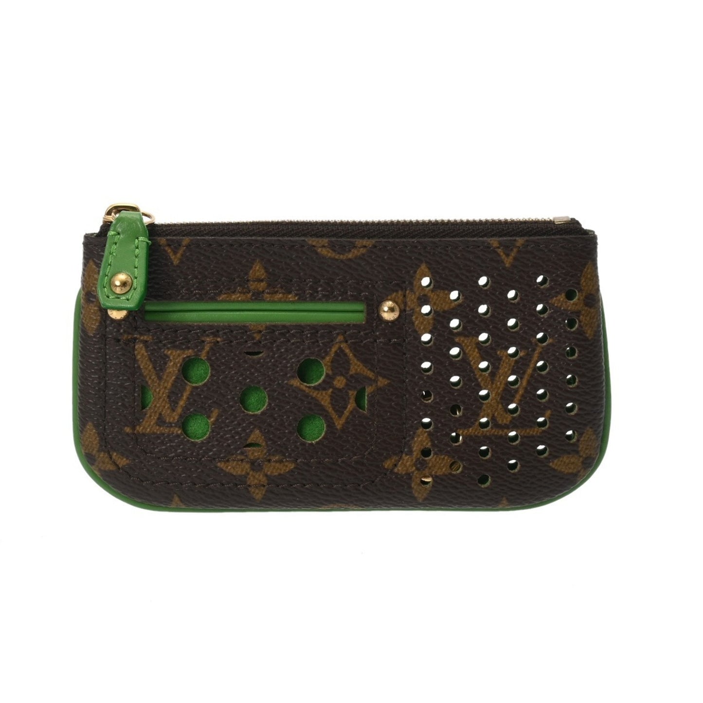 Louis Vuitton Monogram Perforated Pochette Cle Vert M95186