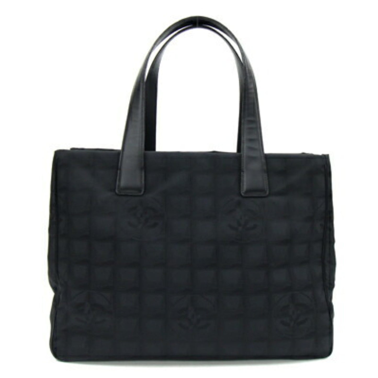 Chanel Tote Bag New Travel Line Mm A15991 Black Nylon Canvas Leather
