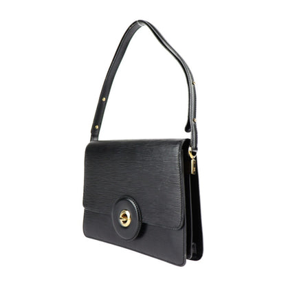 Louis Vuitton Free Run Shoulder Bag M52402 Epi Leather Black Gold Hardware Turnlock Vuitton