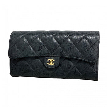 Chanel Matelasse Caviar Leather Long Wallet