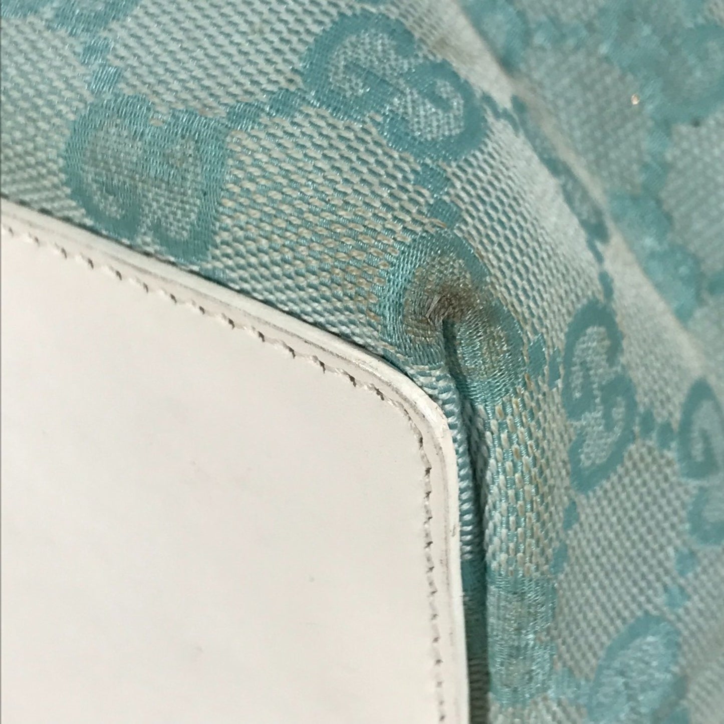 Gucci 002-1099 Shoulder Bag Shoulder Bag Bag Tote Bag Blue White