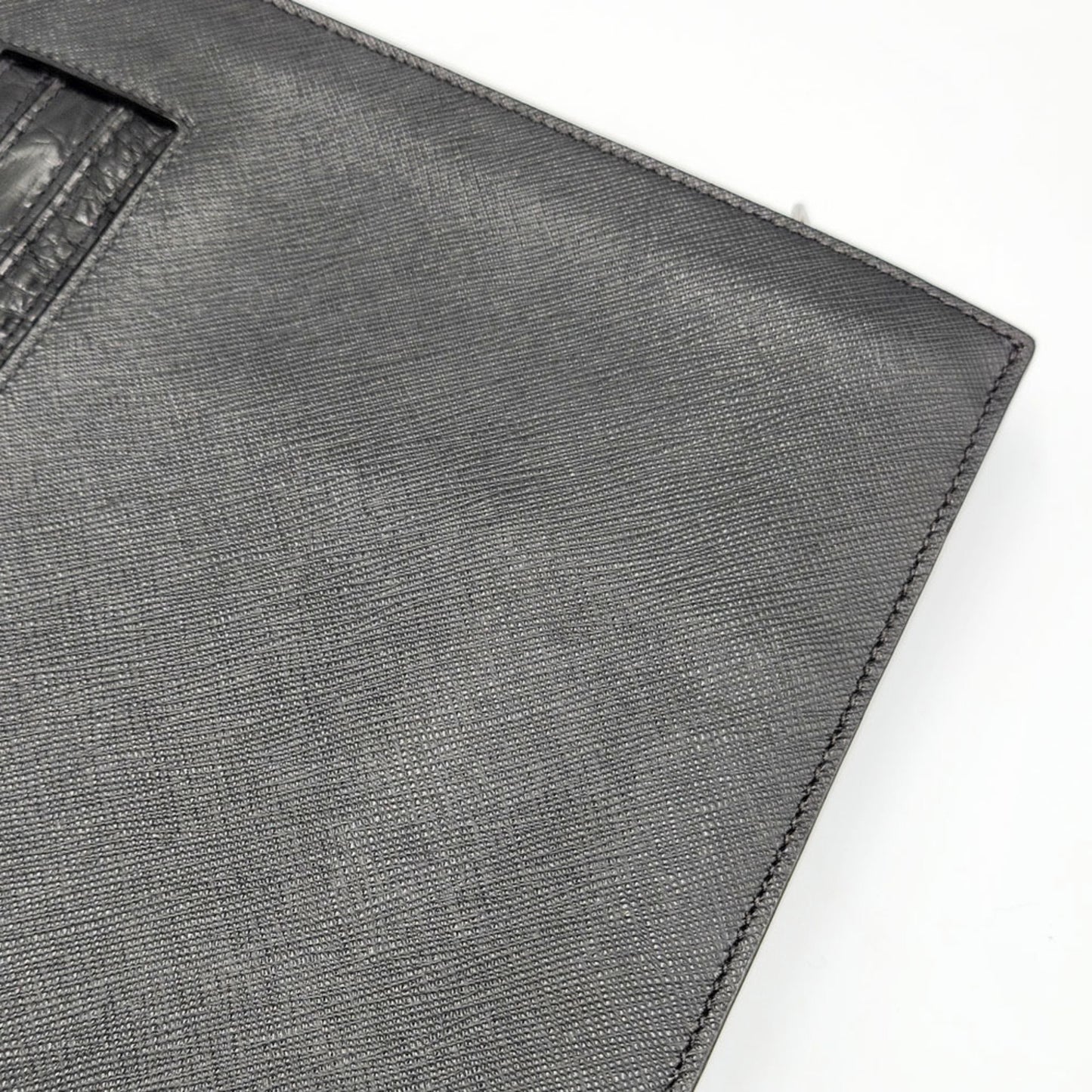 Prada Saffiano Clutch Bag 2Vn003 Black Leather