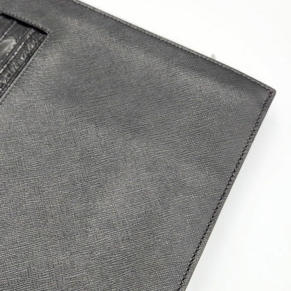 Prada Saffiano Clutch Bag 2Vn003 Black Leather