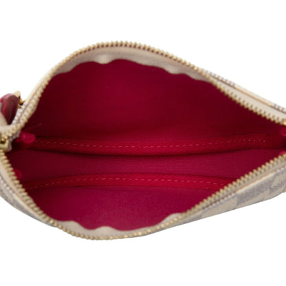 Louis Vuitton Damier Azur Vivienne Mini Pochette Accessory Pouch Handbag N60487 White Multicolor