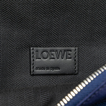 Loewe Anagram Waist Bag/Body Bag In Navy Canvas