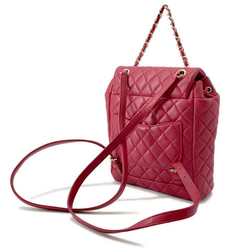 Chanel Backpack Matelasse Coco Mark Chain Lambskin A91121