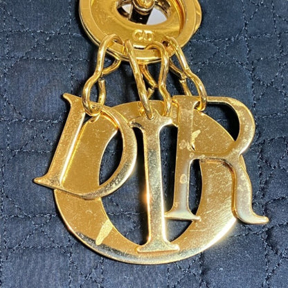 Christian Dior Dior Cannage Lady Black Canvas Bag Handbag