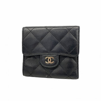 Chanel Matelasse Tri-Fold Wallet In Lambskin