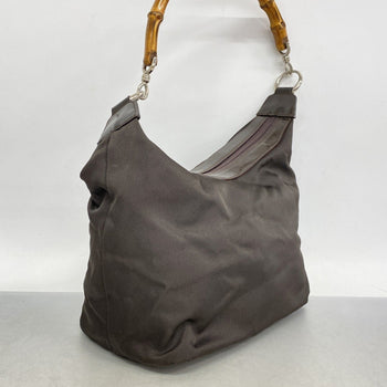 Gucci Bamboo Handbag 000 2058 0531 5 Nylon Brown
