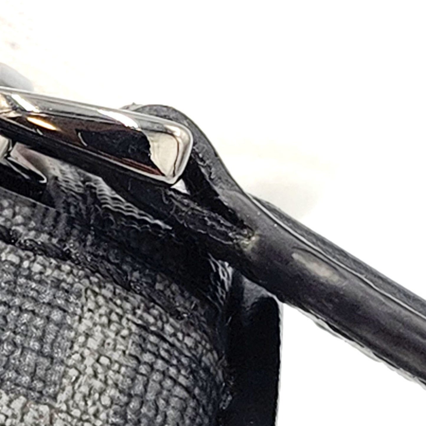 Fendi Zucca Mini Pouch Earphone Case 7As121 Black Canvas Bag Charm Key Holder