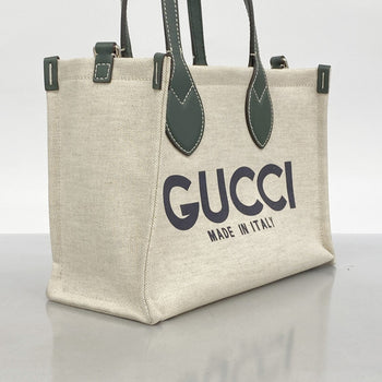 Gucci Tote Bag Gucci Print 772144 Canvas Beige Green