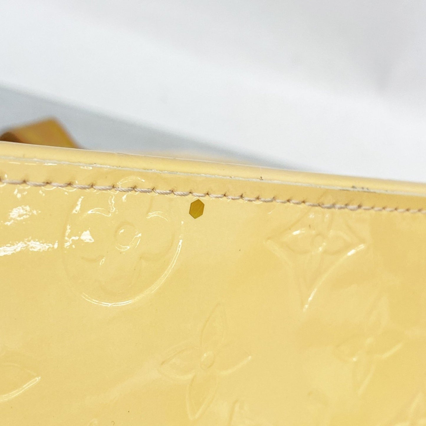 Louis Vuitton Vernis Reed Pm Handbag M91306 Marshmallow Pink