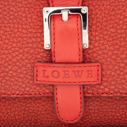 Loewe Senda Handbag In Red Leather