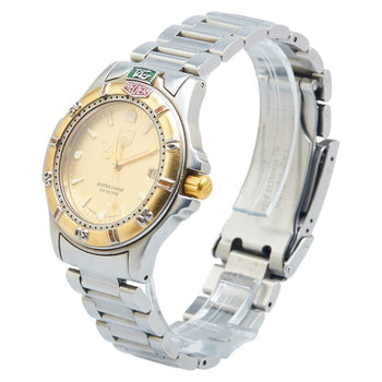 Tag Heuer 4000 Series Watch 995.413 Quartz Gold Dial Stainless Steel Plated Boys' Heuer