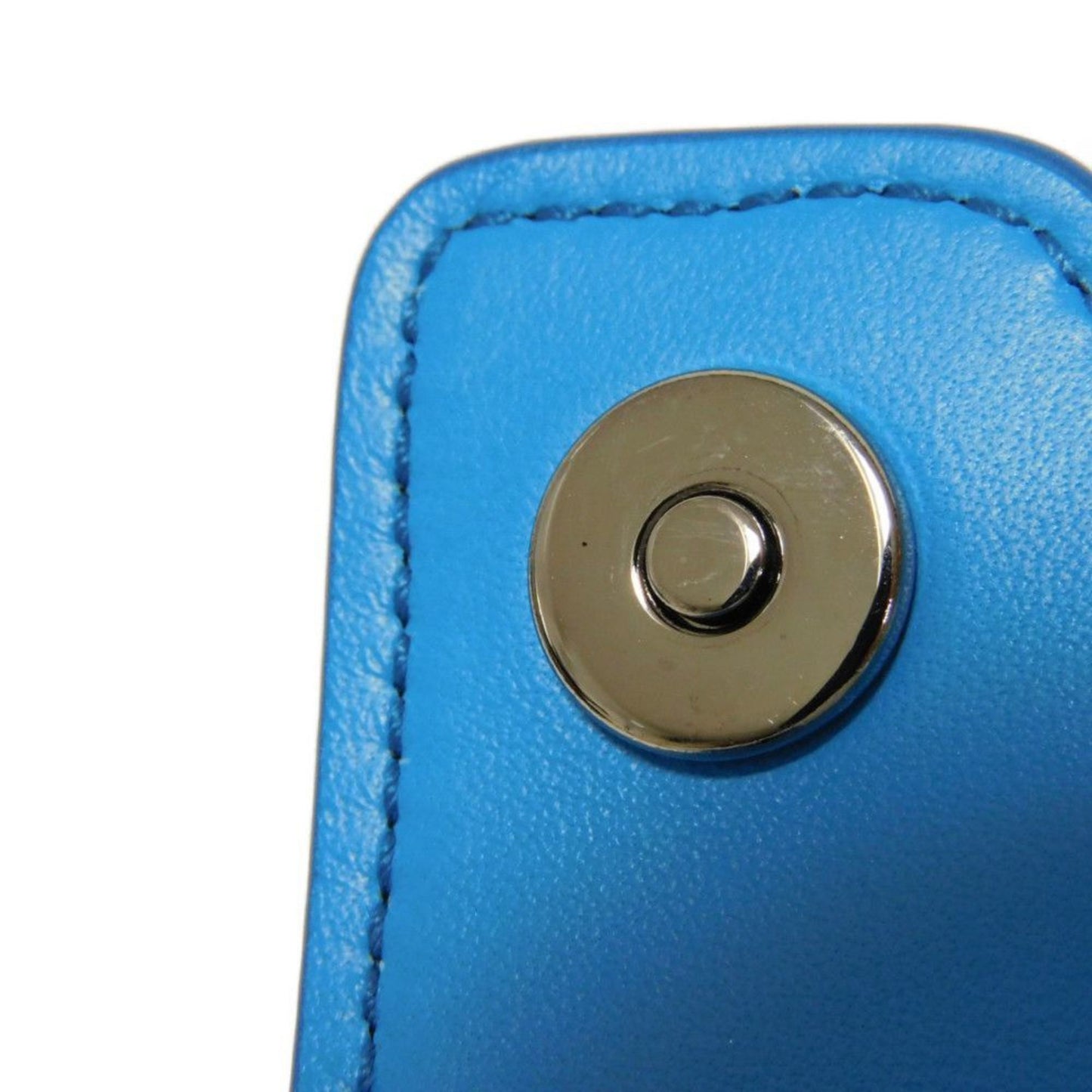 Christian Dior Dior Keychain Airpods Pro Case Flap Smooth Calfskin Neck Strap Metal Blue 2Adkh271Ucl