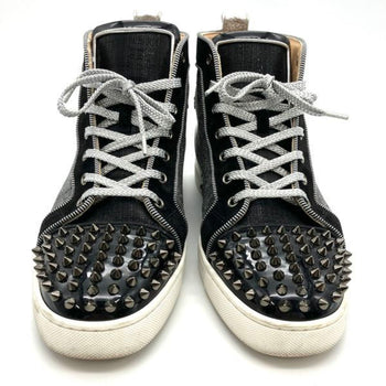 Christian Louboutin Louis Spike High Top Sneakers Black Size 42