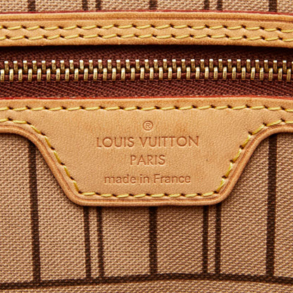 Louis Vuitton Monogram Neverfull Mm Shoulder Bag Tote M40156 Brown Leather