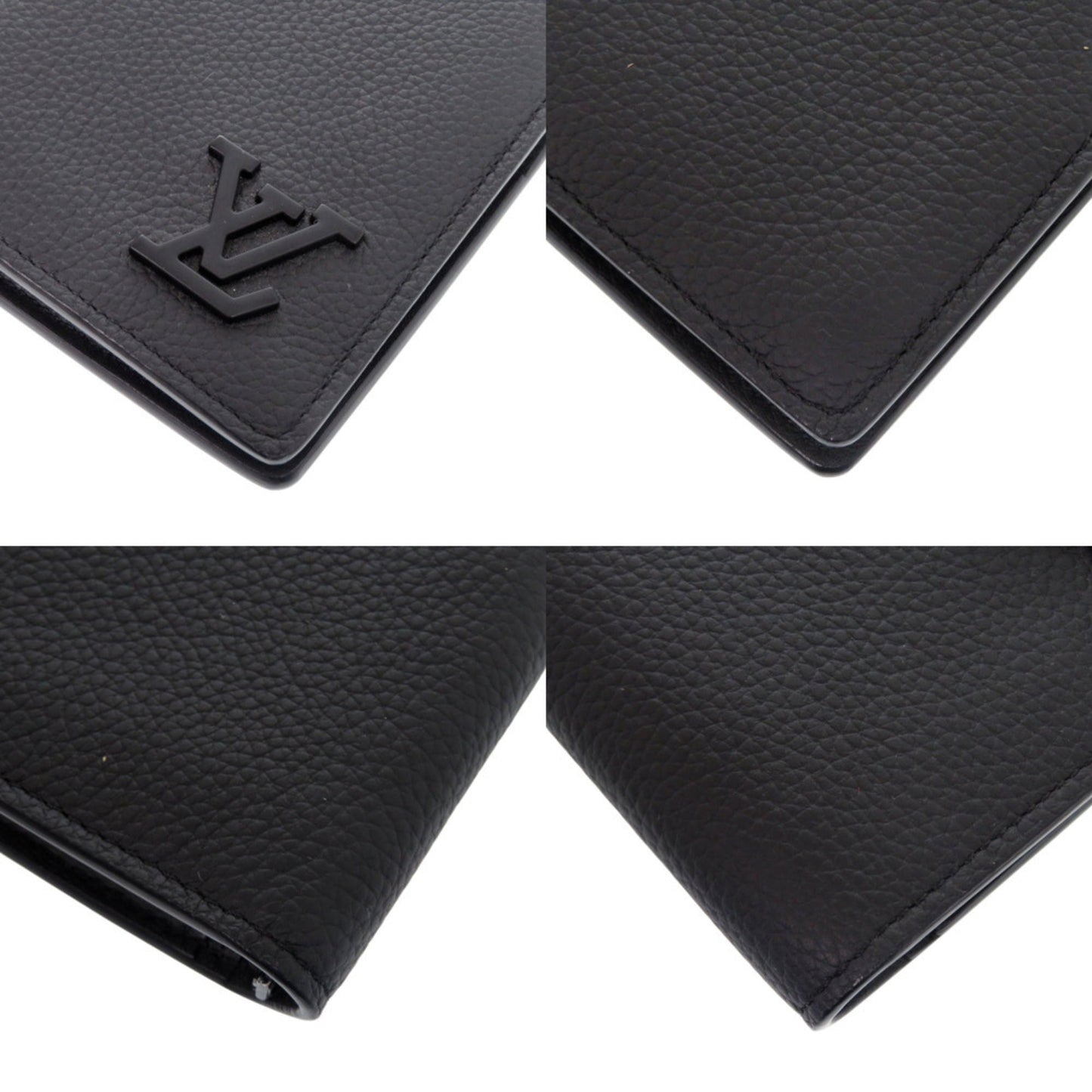 Louis Vuitton Portefeuille Brazza Nm Lv Aerogram Leather Black Long Wallet