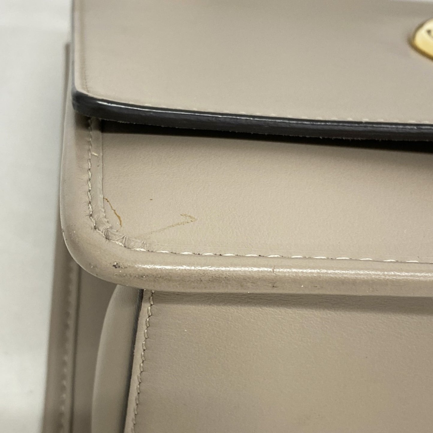 Fendi Canayeff Leather Handbag In Beige