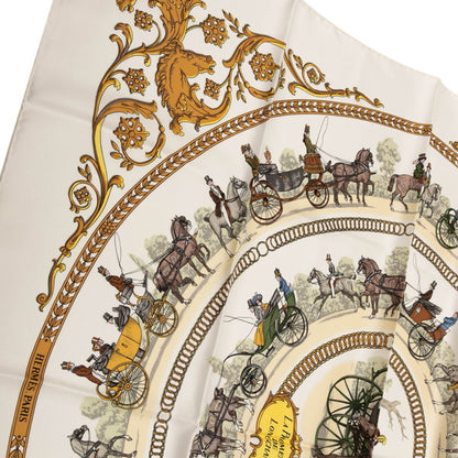Hermes Herms Carr 90 "La Promenade De Longchamps" Scarf