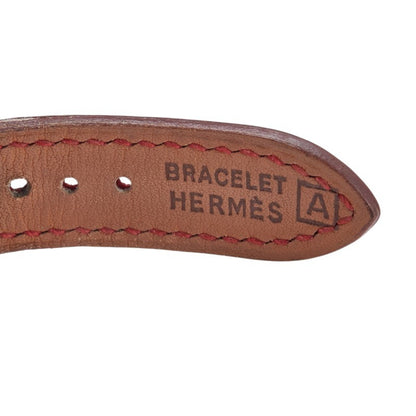 Herms H Watch Hh1.201 Quartz Silver Dial Stainless Steel Leather