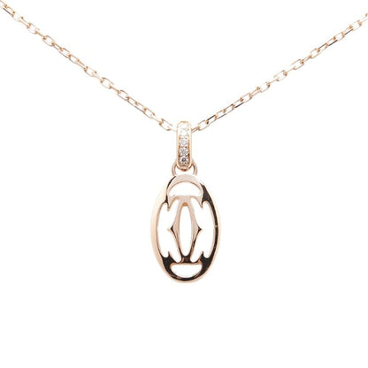 Cartier Double C Chain Pendant Necklace In 18K Pink Gold