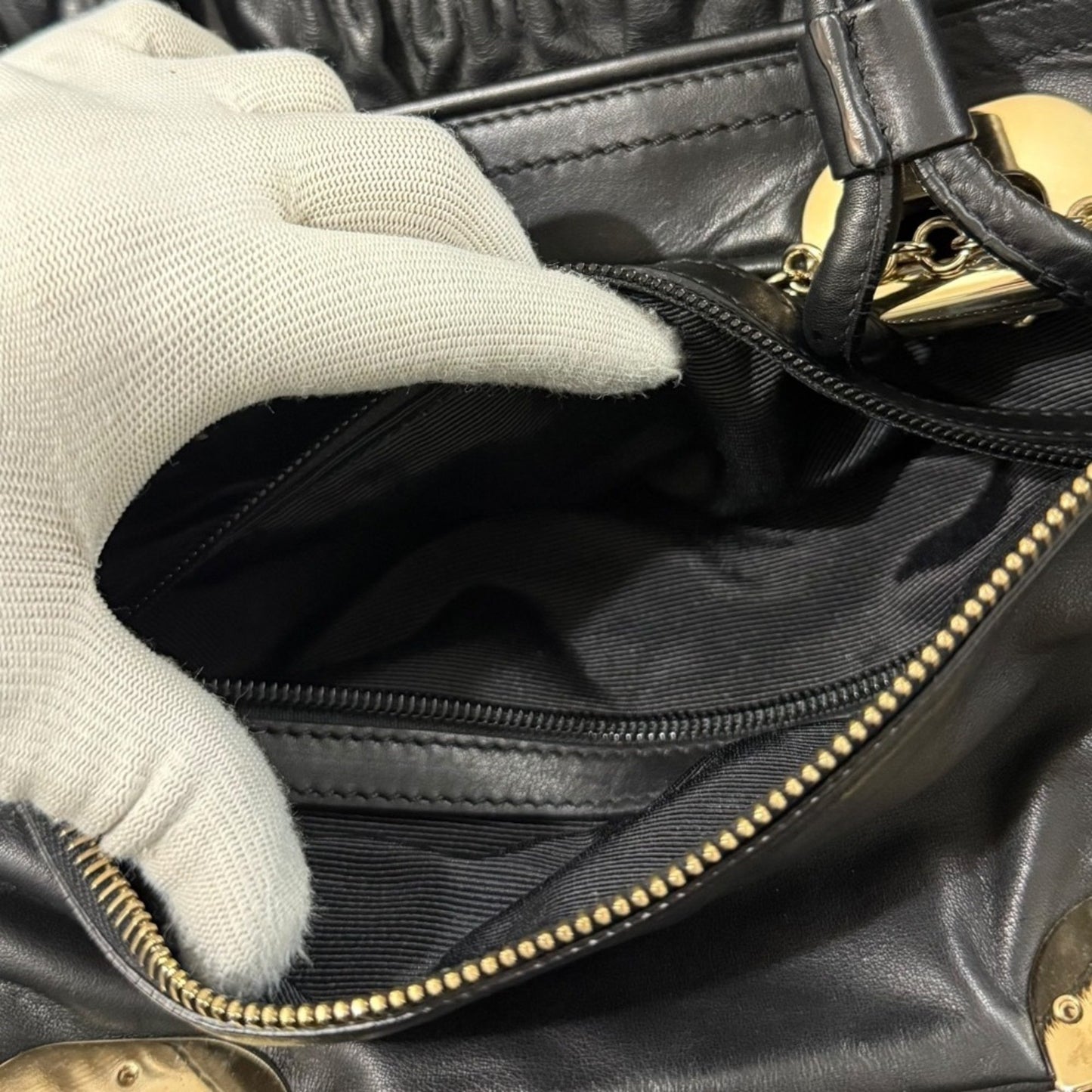 Bally Guendalina-Tg Nappa Leather Gathered Boston Bag