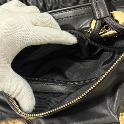 Bally Guendalina-Tg Nappa Leather Gathered Boston Bag