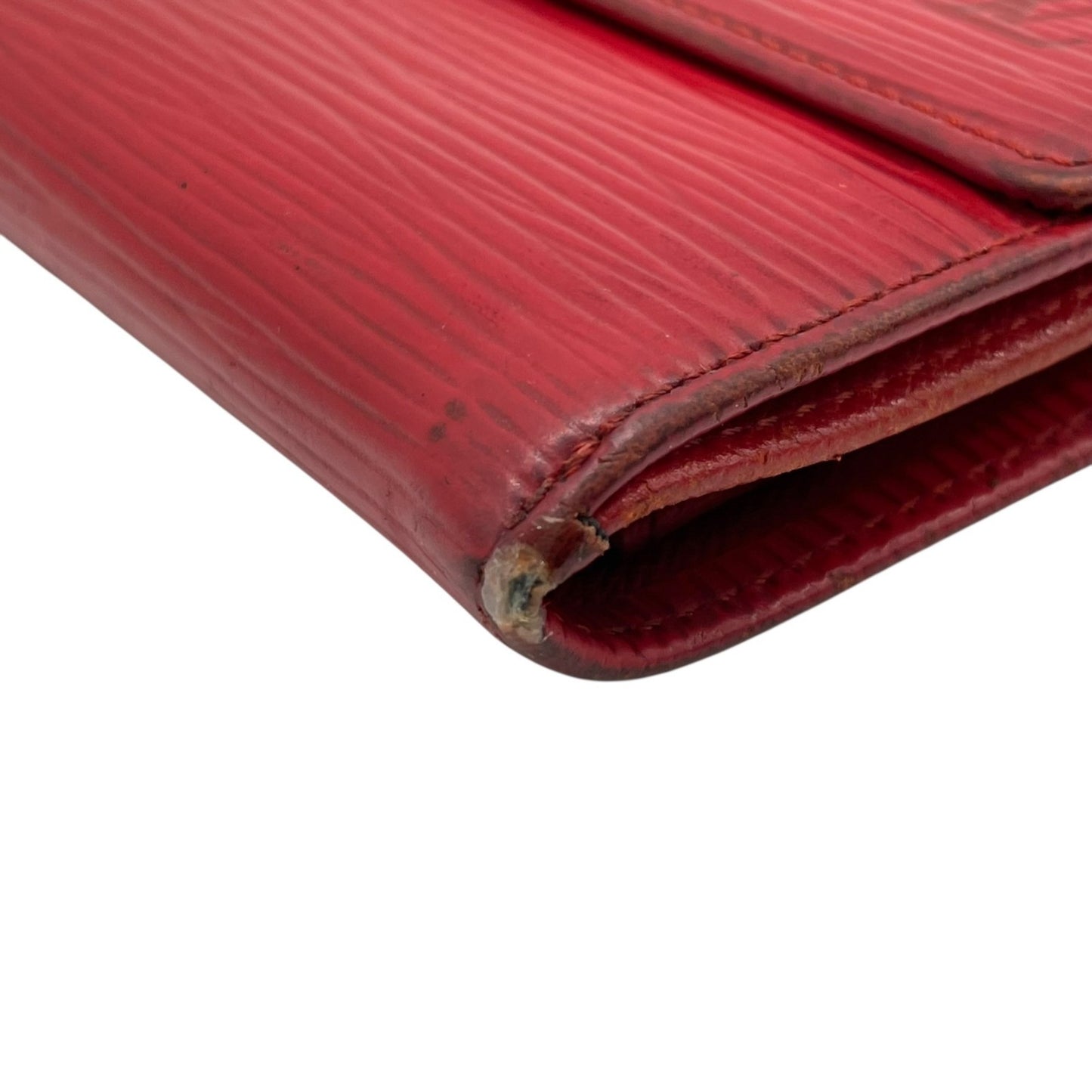 Louis Vuitton Louis Vuitton Tri-Fold Wallet Epi Leather Porte Monnaie Bi-E Carte Credit M63487 Red