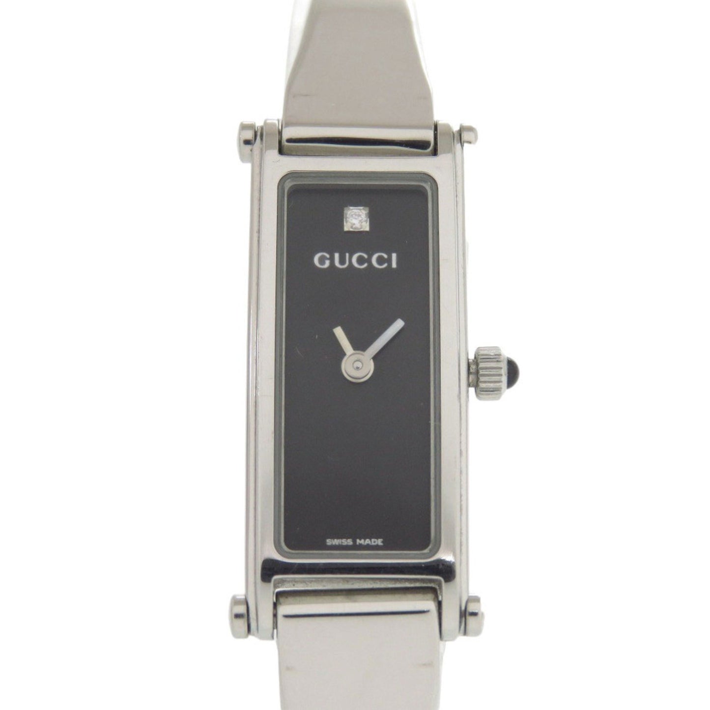 Gucci 1500L Stainless Steel Watch With Single Diamond