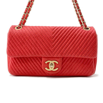 Chanel Chain Shoulder Bag Chevron V Stitch Coco Mark W A92087 Chanel