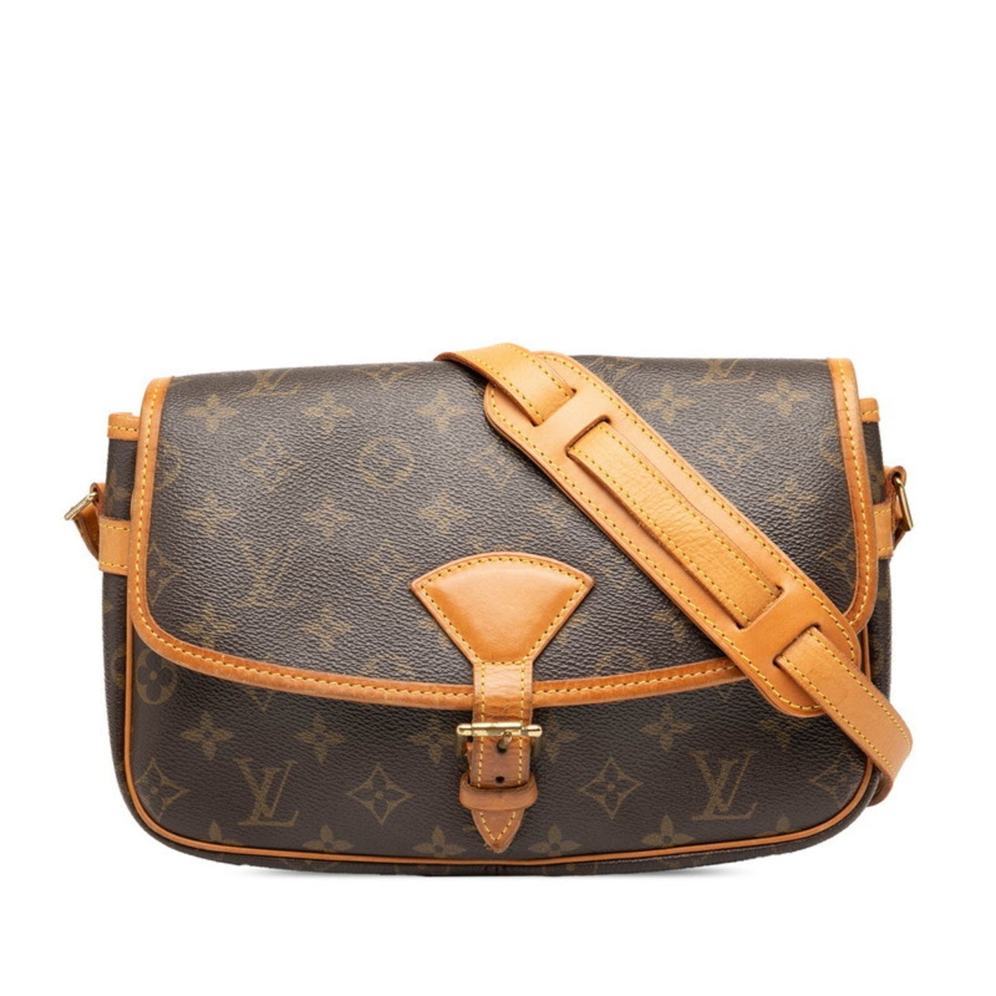 Louis Vuitton Monogram Sologne Shoulder Bag M42250 Brown Leather