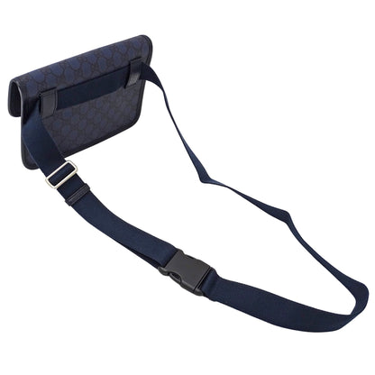 Gucci Men'S Gg Supreme Petit Marmont Small Belt Bag (752597) In Navy Blue. A Small Mini Bag Perfect