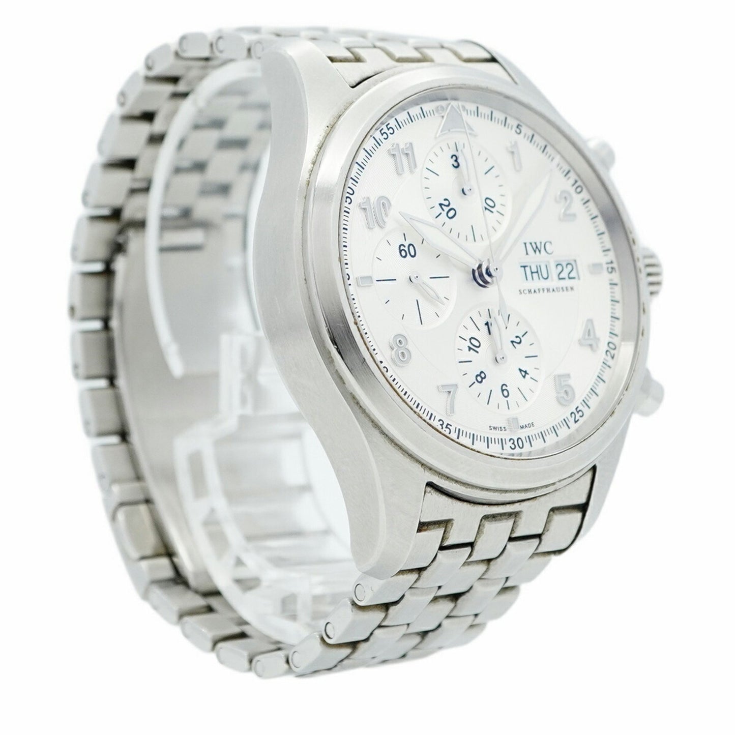 Iwc Schaffhausen Spitfire Iw371705 Silver Dial