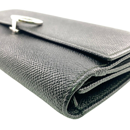 Bvlgari Bulgari Flap Circle Long Wallet Black