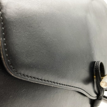 Christian Dior Dior Old Shoulder Bag Leather Black