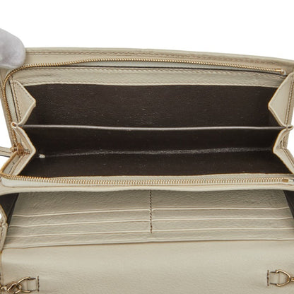 Gucci Guccissima Long Wallet Chain 2Way 224262 White Leather