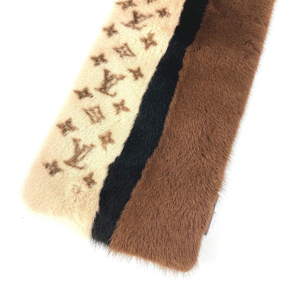 Louis Vuitton M76165 Monogram Echarpe Louis In The Winter Shawl/Stole/Tippet Scarf Mink Silk For