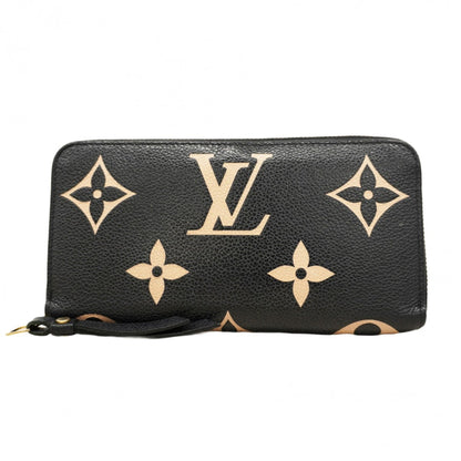 Louis Vuitton Monogram Empreinte Two-Tone Zippy Wallet M80481 Black/Beige
