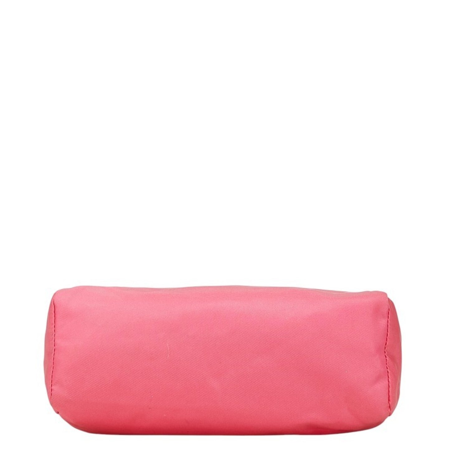 Prada Triangle Logo Plate Pouch Pink Nylon