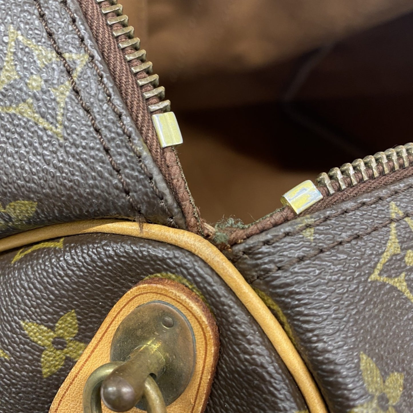 Louis Vuitton Monogram Keepall 45 Boston Bag M41428 Brown