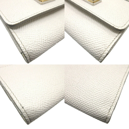 Dolce & Gabbana Sicily Leather White Chain Wallet Coin Case 0223Dolce&Gabbana