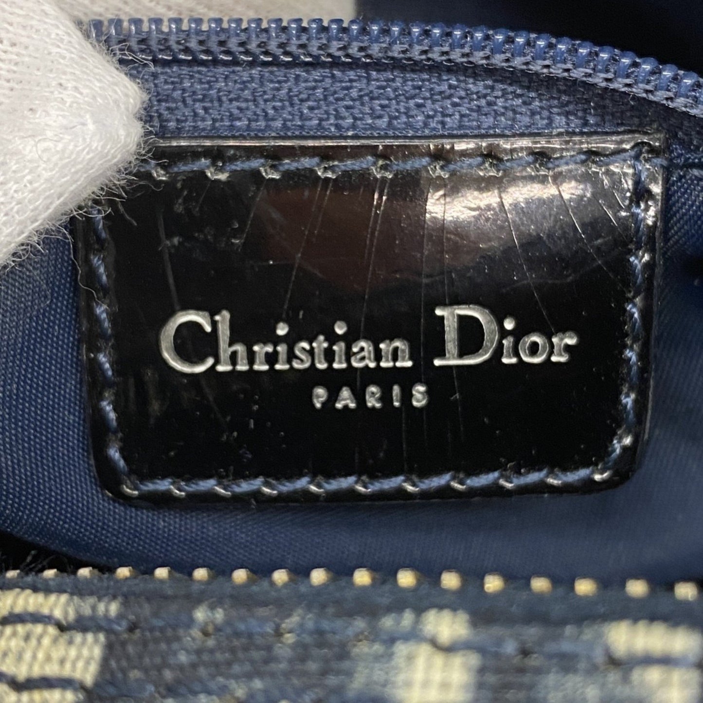 Christian Dior Trotter Handbag Navy