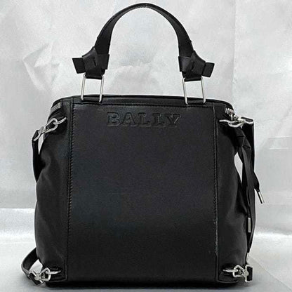 Bally 3Way Backpack Ec-21738 Black Hrryet Shoulder Bag Leather Bally Handbag