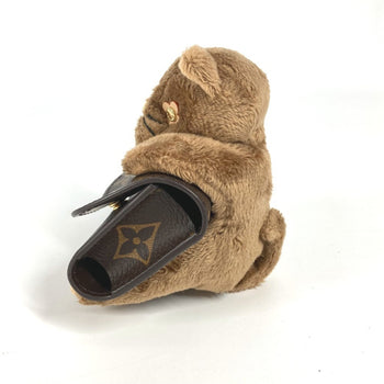 Louis Vuitton M01561 Monogram Cat Bag Charm Lv Cute Keychain Canvas Fur