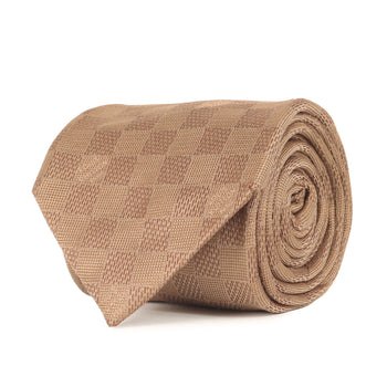 Louis Vuitton Damier Silk Cravate Bronze Tie For Men