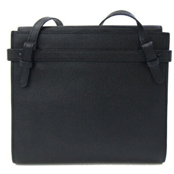 Valextra Traccolina Black Leather Crossbody Shoulder Bag