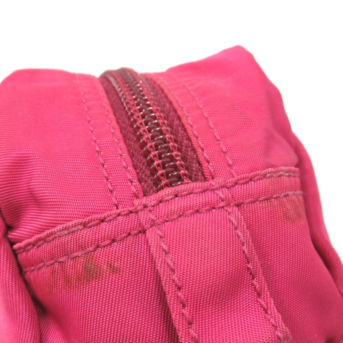 Prada Prada Nylon Pouch Bag With Triangle Logo And Triangular Plate