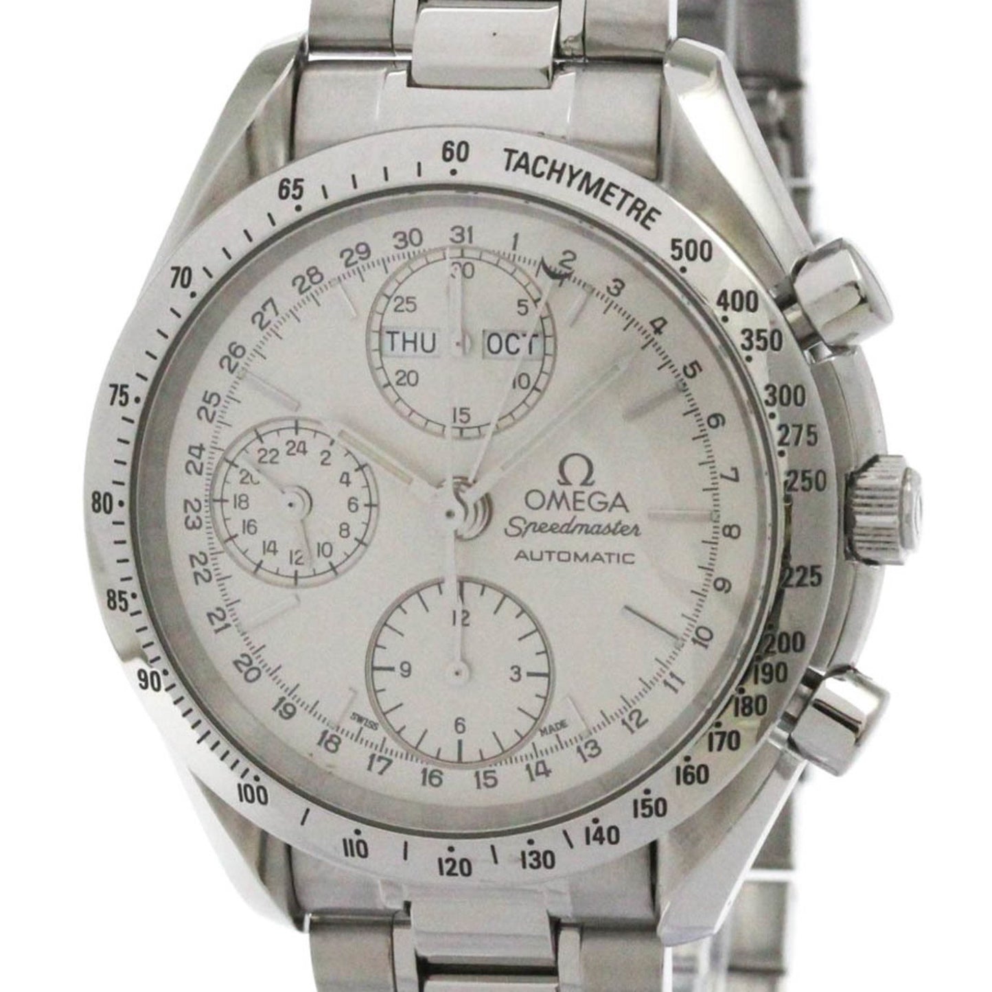 Omega Speedmaster Triple Date Steel Automatic Watch 3521.30 Polished