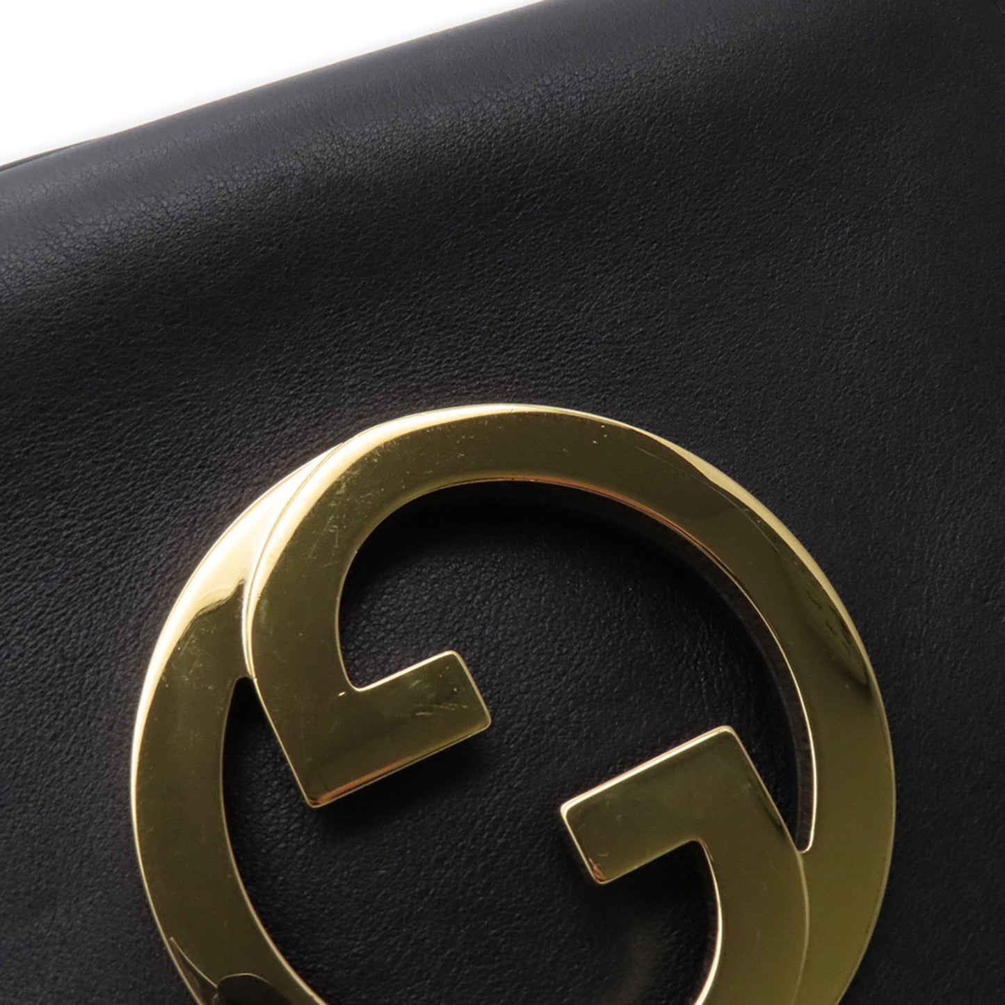Gucci Blondie Gg Interlocking G Leather Shoulder Bag 699268 Gucci 2-Way Chain Black